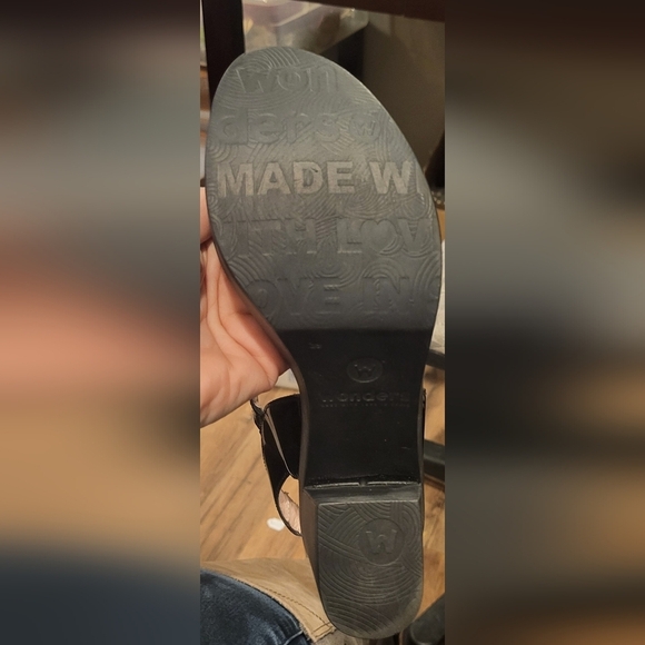 Wonders Made in Spain Buckle Straps Open Toe High Block Heel Platform Sz 8.5-9 - Picture 6 of 11